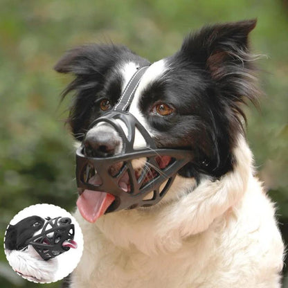 Soft Fabric Dog Muzzle for Training, Vet Visits & Grooming – Breathable Mesh Design for Small to Large Breeds – Adjustable Secure Fit