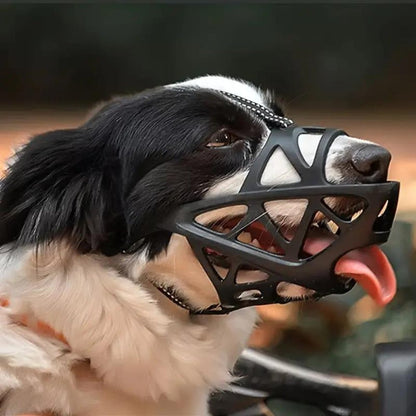 Soft Fabric Dog Muzzle for Training, Vet Visits & Grooming – Breathable Mesh Design for Small to Large Breeds – Adjustable Secure Fit