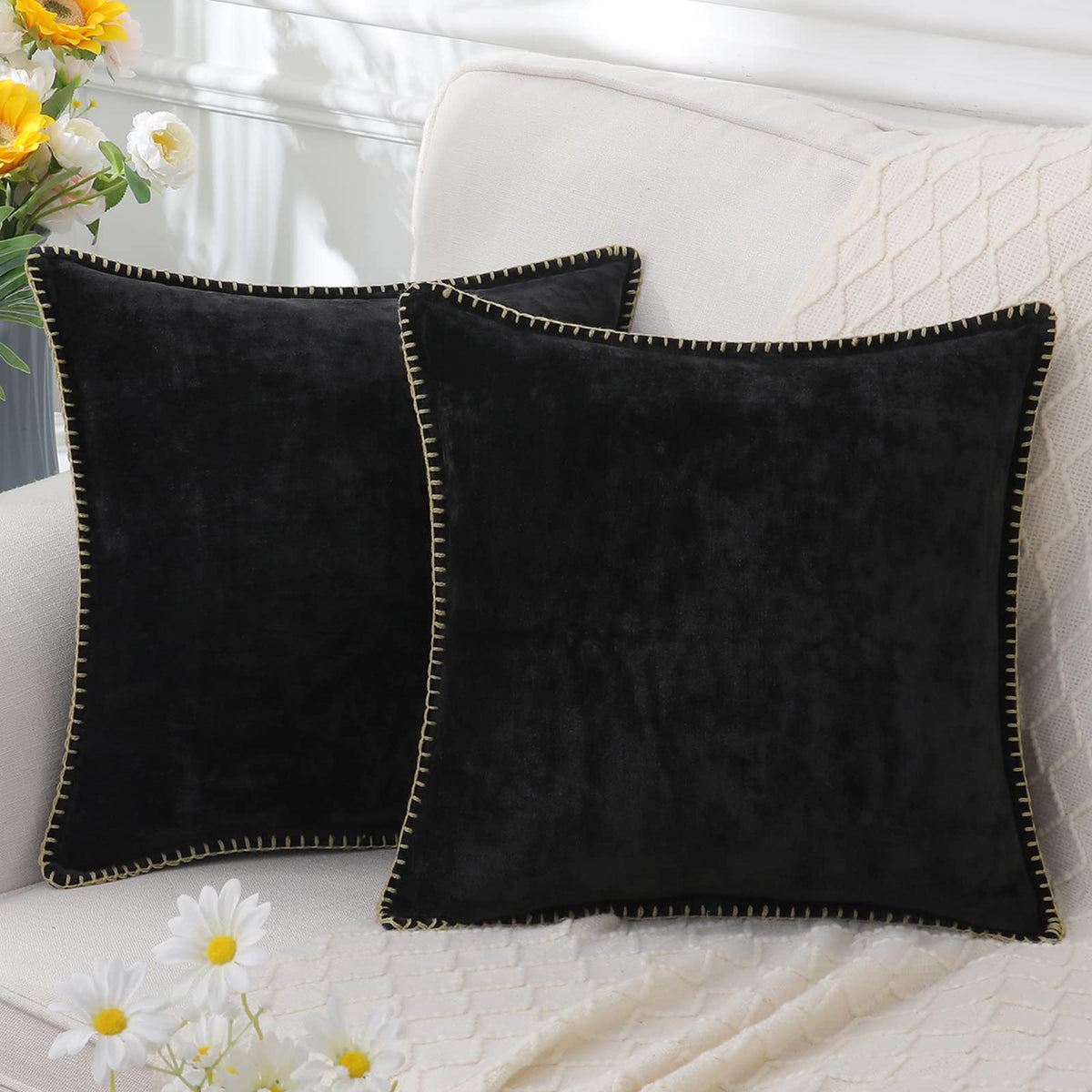 Decorative Luxury Cushion | Soft Chenille Fabric with Elegant Design | Cozy Addition for Home Decor