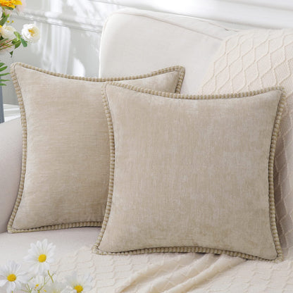 Decorative Pillow Cover Chenille, Sofa Cushion Cover for Couch, Throw Pillow Cover for Bedroom and Living Room