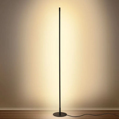Dimmable LED Floor Lamp 63 Inches Tall Warm White Light Metal Standing Reading Lamp for Bedroom Office Corner Lighting Space-Saving Modern U
