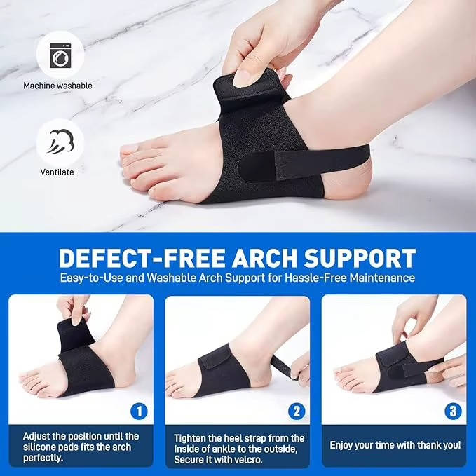 Soft Arch Support Insoles with Gel Cushioning