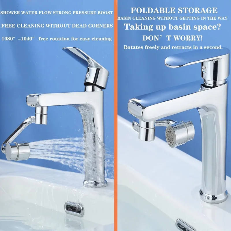 Adjustable Sink Faucet Extender with Dual Spray Settings