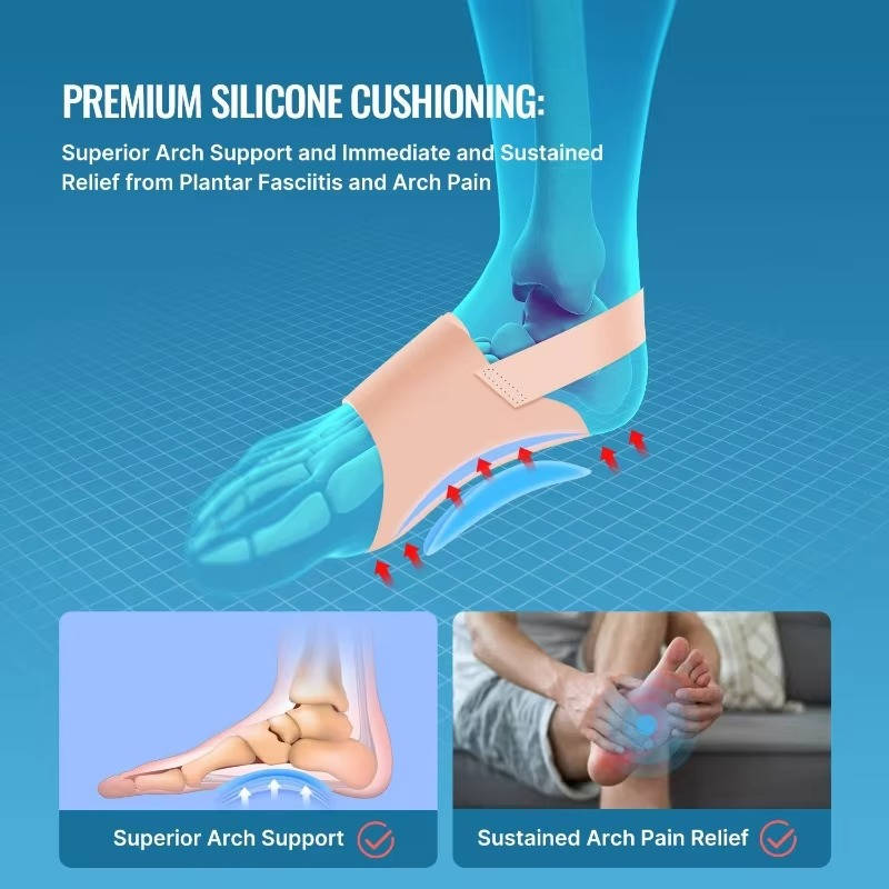 Soft Arch Support Insoles with Gel Cushioning