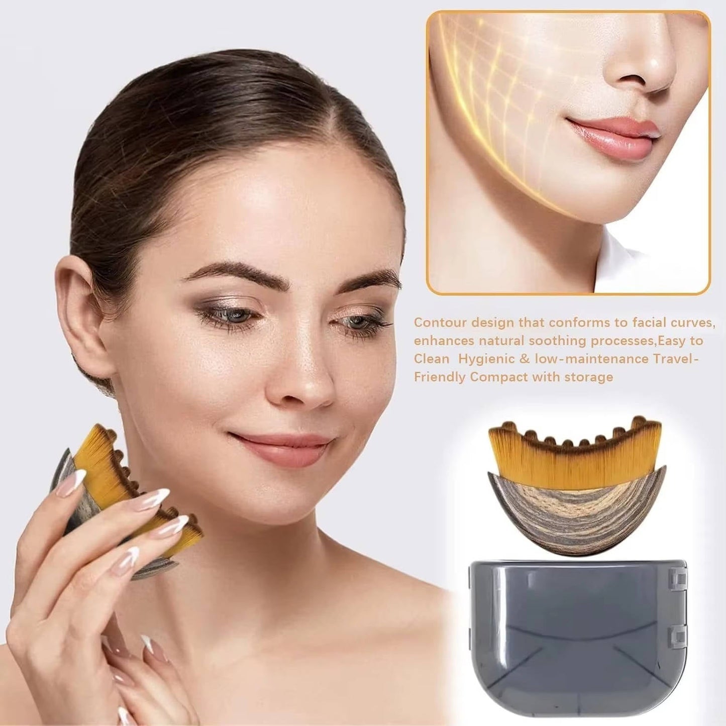 Gentle Face Brush for Skin Exfoliation and Makeup