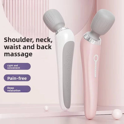 Compact Wireless Massage Wand, 5 Speed Rechargeable Back Massager
