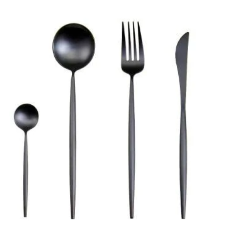 Stainless Steel Flatware Set 24-Piece Service for 6 with Colorful Handles for Everyday Dining Modern Table Utensils