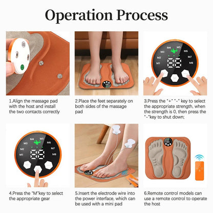 Compact Electronic Foot Massager with Controller