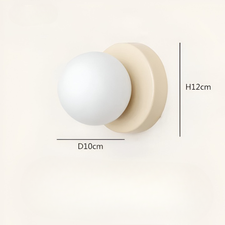 Compact Glass Sconce Light 3.9 in White Accent Fixture Bedside Hallway Nordic Minimalist G9 LED Downlight Indoor Mounted