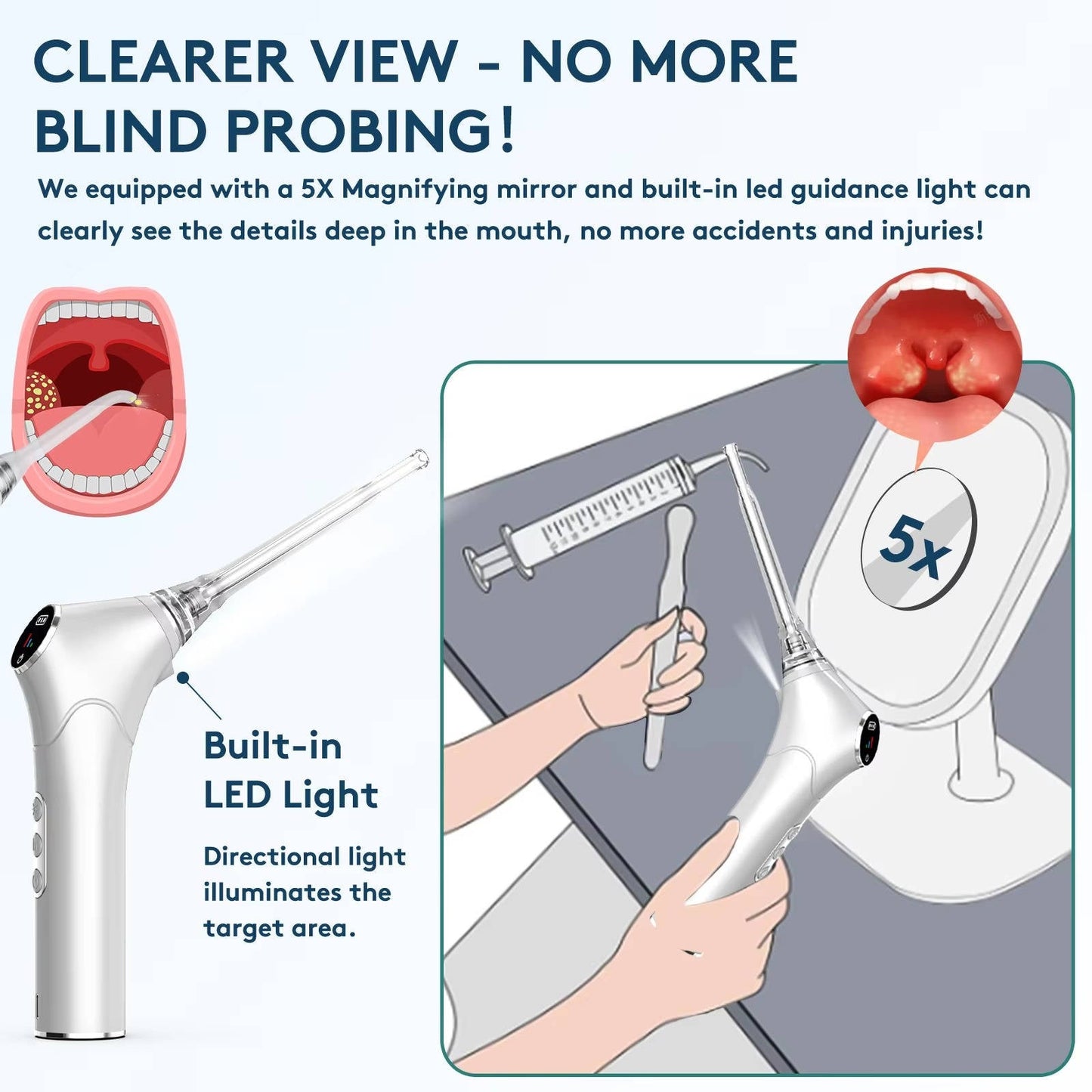 Portable Electric Dental Cleaner with 3 Speed Settings