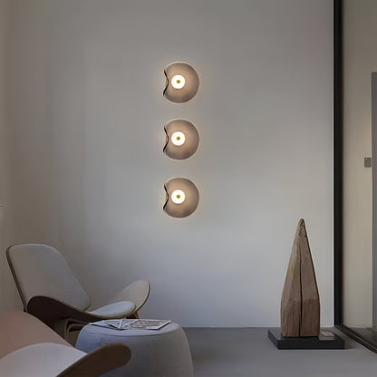 Curved Glass Wall Sconce with Warm White LED Up Down Light for Bedroom Living Room Hallway Modern Indoor Accent Lighting 10 Inch Tempered Gl