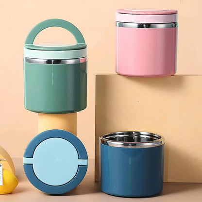 Insulated Food Jar Stainless Steel Leak-Proof Thermal Lunch Container Hot Cold 21 oz 34 oz Wide Mouth for Work School Travel Soup Pasta Rice