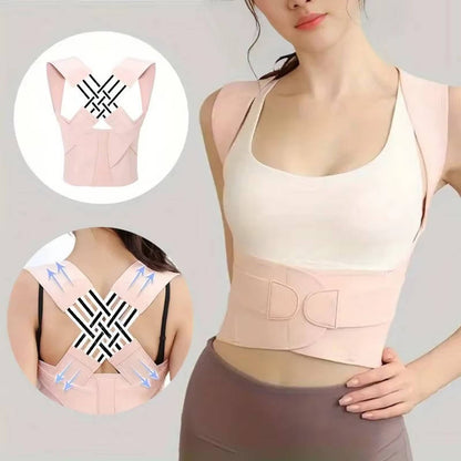 Comfortable Back Support Belt with Padded Shoulder Straps