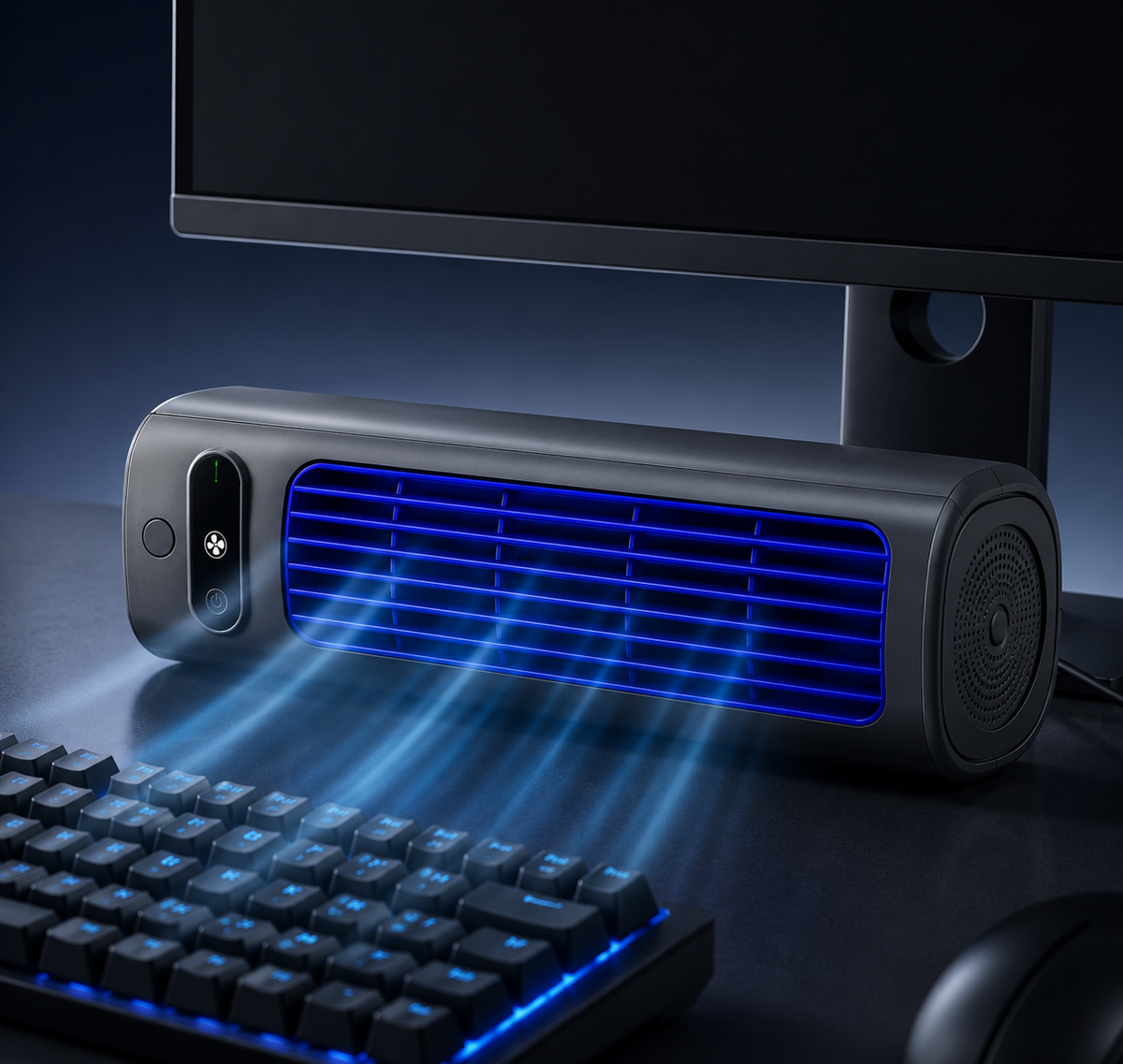 Rechargeable Personal Air Cooler Fan with Wall Mount & 12-Hour Battery Life for Desktop, Office, Bedroom & Home Use