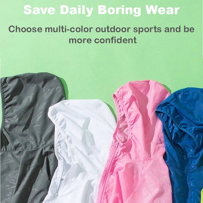 Packable Rain Shell Jacket with UPF 40+ Sun Protection & Quick-Dry Fabric for Hiking, Running, Cycling & Everyday Outdoor Use