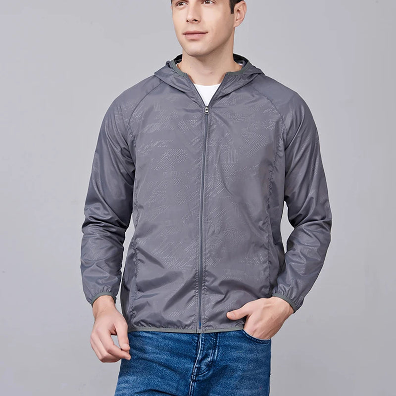 Packable Rain Shell Jacket with UPF 40+ Sun Protection & Quick-Dry Fabric for Hiking, Running, Cycling & Everyday Outdoor Use