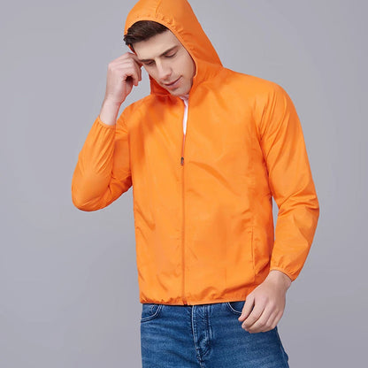 Packable Rain Shell Jacket with UPF 40+ Sun Protection & Quick-Dry Fabric for Hiking, Running, Cycling & Everyday Outdoor Use