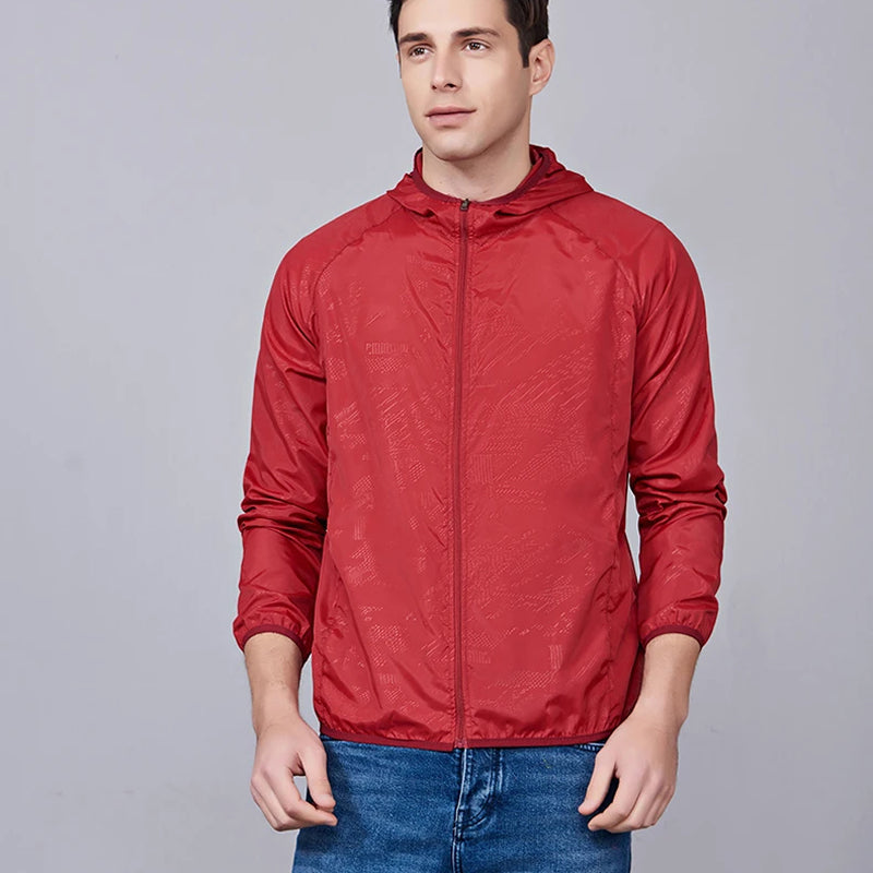 Packable Rain Shell Jacket with UPF 40+ Sun Protection & Quick-Dry Fabric for Hiking, Running, Cycling & Everyday Outdoor Use