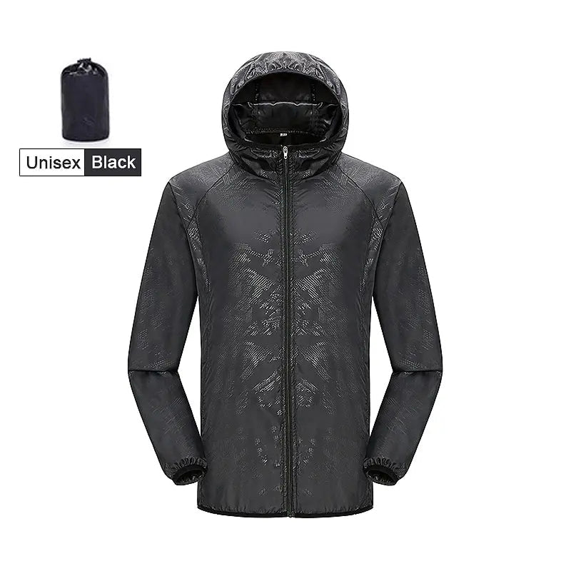 Packable Rain Shell Jacket with UPF 40+ Sun Protection & Quick-Dry Fabric for Hiking, Running, Cycling & Everyday Outdoor Use