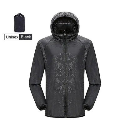 Packable Rain Shell Jacket with UPF 40+ Sun Protection & Quick-Dry Fabric for Hiking, Running, Cycling & Everyday Outdoor Use