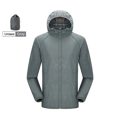 Packable Rain Shell Jacket with UPF 40+ Sun Protection & Quick-Dry Fabric for Hiking, Running, Cycling & Everyday Outdoor Use