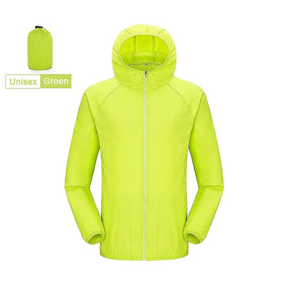Packable Rain Shell Jacket with UPF 40+ Sun Protection & Quick-Dry Fabric for Hiking, Running, Cycling & Everyday Outdoor Use