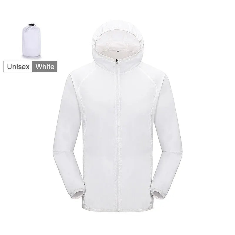 Packable Rain Shell Jacket with UPF 40+ Sun Protection & Quick-Dry Fabric for Hiking, Running, Cycling & Everyday Outdoor Use