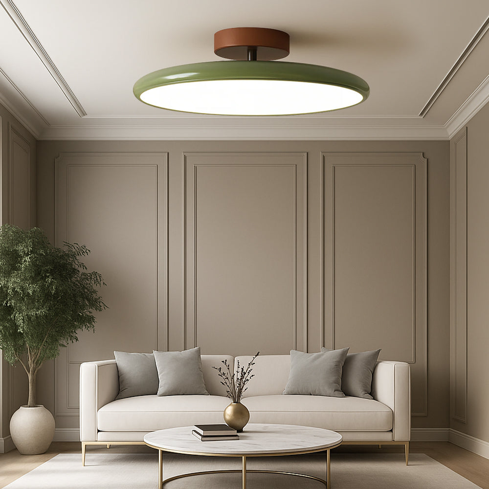 Adjustable Flush Mount Ceiling Light – Rotating LED Spotlight with Modern Minimalist Design for Kitchen, Office & Hallway – Metal &
