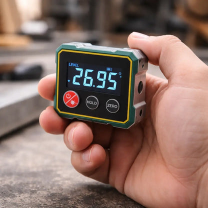 Magnetic Angle Finder with Dual Laser Lines for Walls, Shelves & TV Mounting - Precision Slope Meter for DIY Home Projects & Leveling