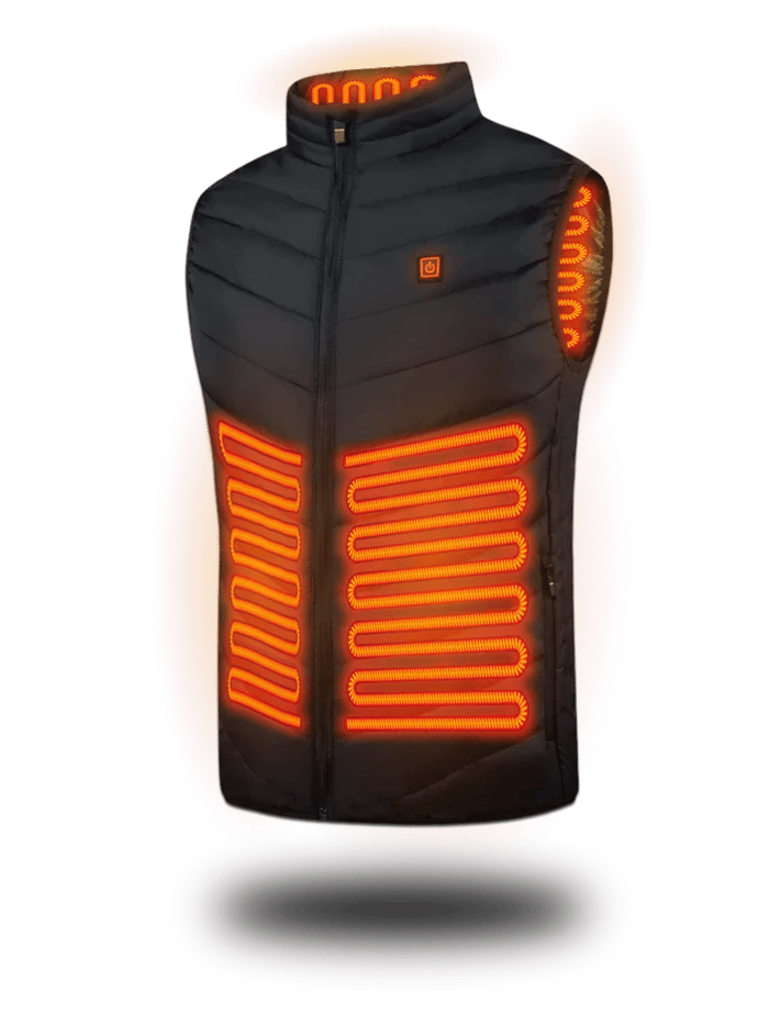 Heated Vest with 15 Heating Zones & 6 Temperature Settings for Men & Women – Rechargeable Battery-Powered Warming Jacket for Outdoor Work