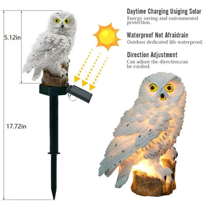Weatherproof Solar Garden Statue with LED Illumination
