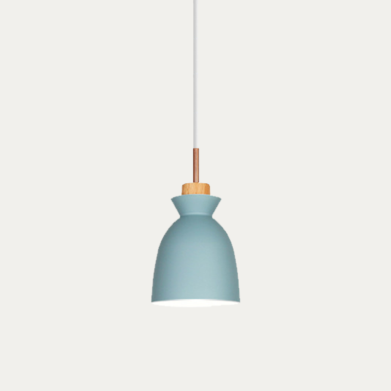 Wooden Hanging Light Fixture 11 inch E27 Socket Modern Nordic Ceiling Lamp for Bedroom Living Room Dining Area Kitchen Island Entryway Hallw