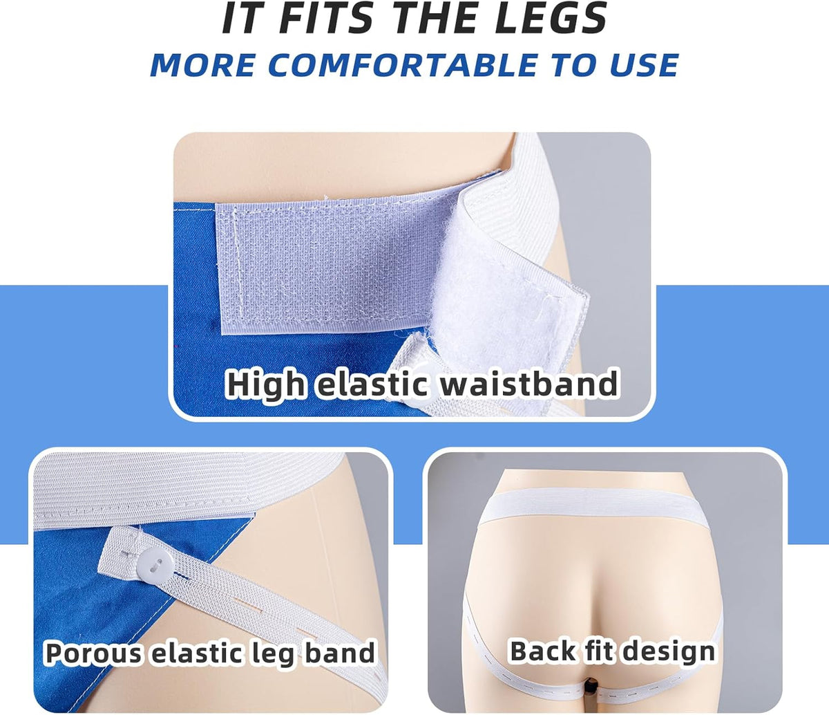 Portable Reusable Urinary Catheter Bag System with Waist Straps & 39-Inch Tube for Adults