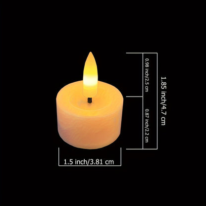 Battery Operated Flickerless Tea Light Set with Remote Control Warm Glow for Dining Tables Holiday Centerpieces Living Room Accents Safe Ind