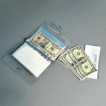 Year-Long Cash Envelope Budget Organizer Binder with Pockets for Monthly Savings Goals Personal Finance Tracker Ring Binder Waterproof