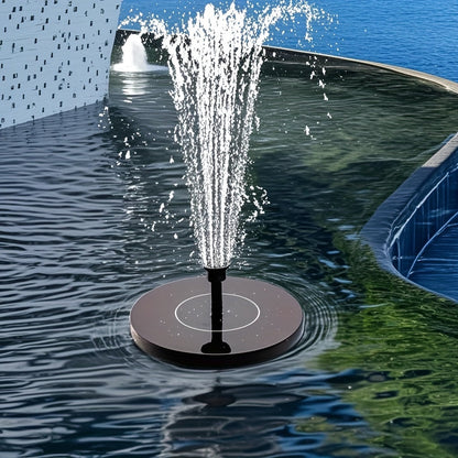 Solar Powered Floating Fountain Pump with 6 Interchangeable Spray Heads for Bird Baths, Ponds, and Garden Water Features – Automatic