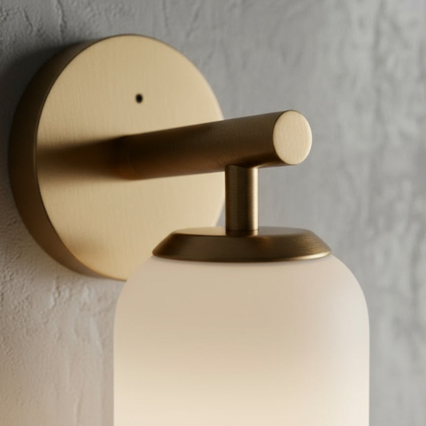 Contemporary Glass Globe Wall Sconce with LED Bulb for Bedroom Dining Room Bathroom Foyer Kitchen Study