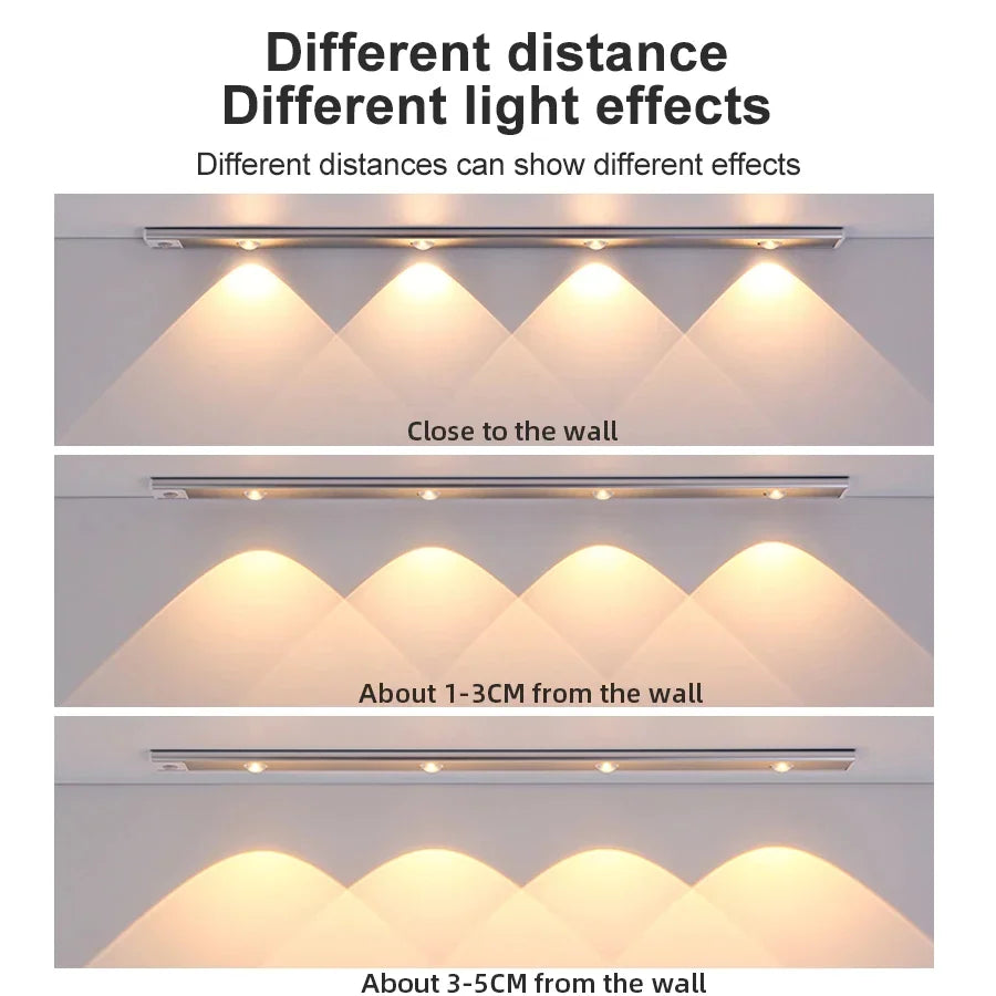 Cabinet Light Motion-Activated USB Rechargeable Aluminum