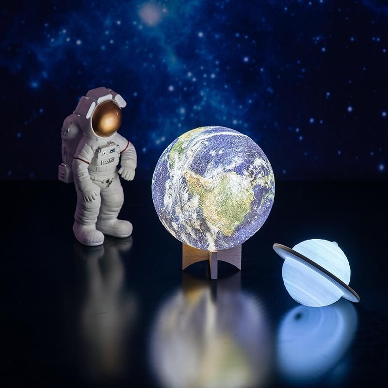 Rechargeable Ambient Night Light 6-Inch Color Changing Globe Lamp Remote Controlled LED Sphere for Bedside Table Desk Living Space Bedroom D