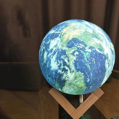 Rechargeable Ambient Night Light 6-Inch Color Changing Globe Lamp Remote Controlled LED Sphere for Bedside Table Desk Living Space Bedroom D