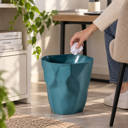 CURVEBIN – Irregular Shape Wastebasket for Space-Saving Design