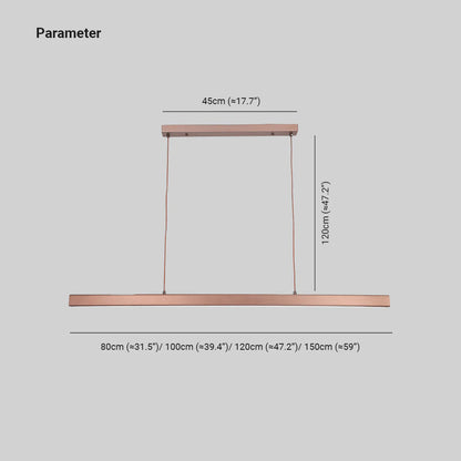 Sleek Overhead LED Bar Light Metal Frame Acrylic Diffuser Adjustable Height Dining Room Kitchen Island