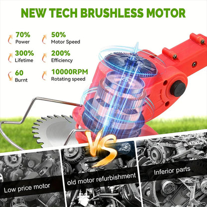 Electric Weed Eater, Electric Weed Wacker, Lawn Edger for Flower Beds, Battery Powered Grass Cutter, Brushless Battery Weed Trimmer