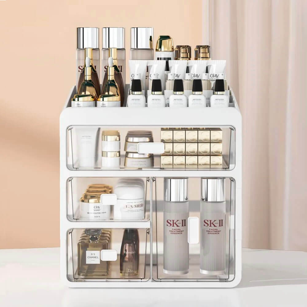 Elegant Makeup Organizer | Multi-Compartment Cosmetic Organizer with Stylish Design | Clutter-Free Solution for Your Vanity