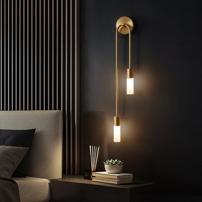 Modern 2-Light Wing Wall Sconce – Metal & Acrylic Indoor Light Fixture for Bedroom, Living Room & Hallway
