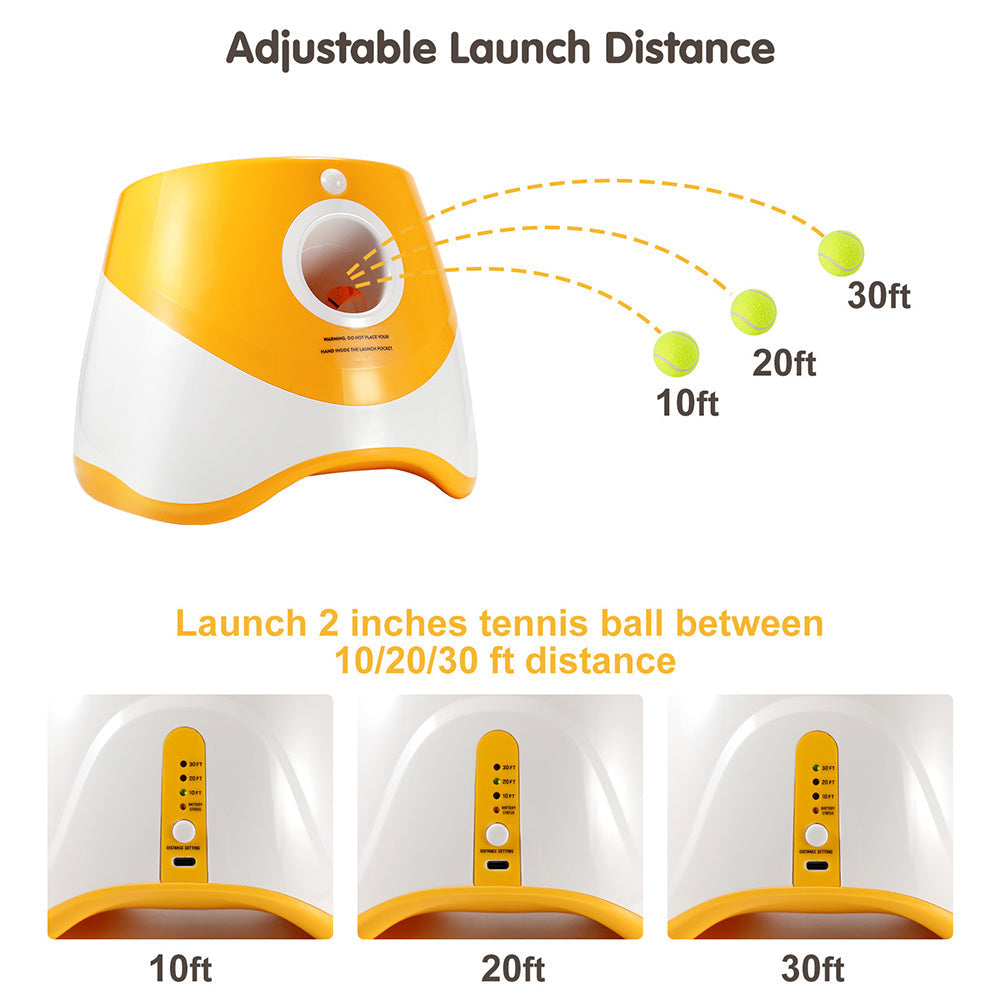 Pet Playtime Pro | Automatic Ball Launcher with Adjustable Distance | Interactive Toy for Dogs