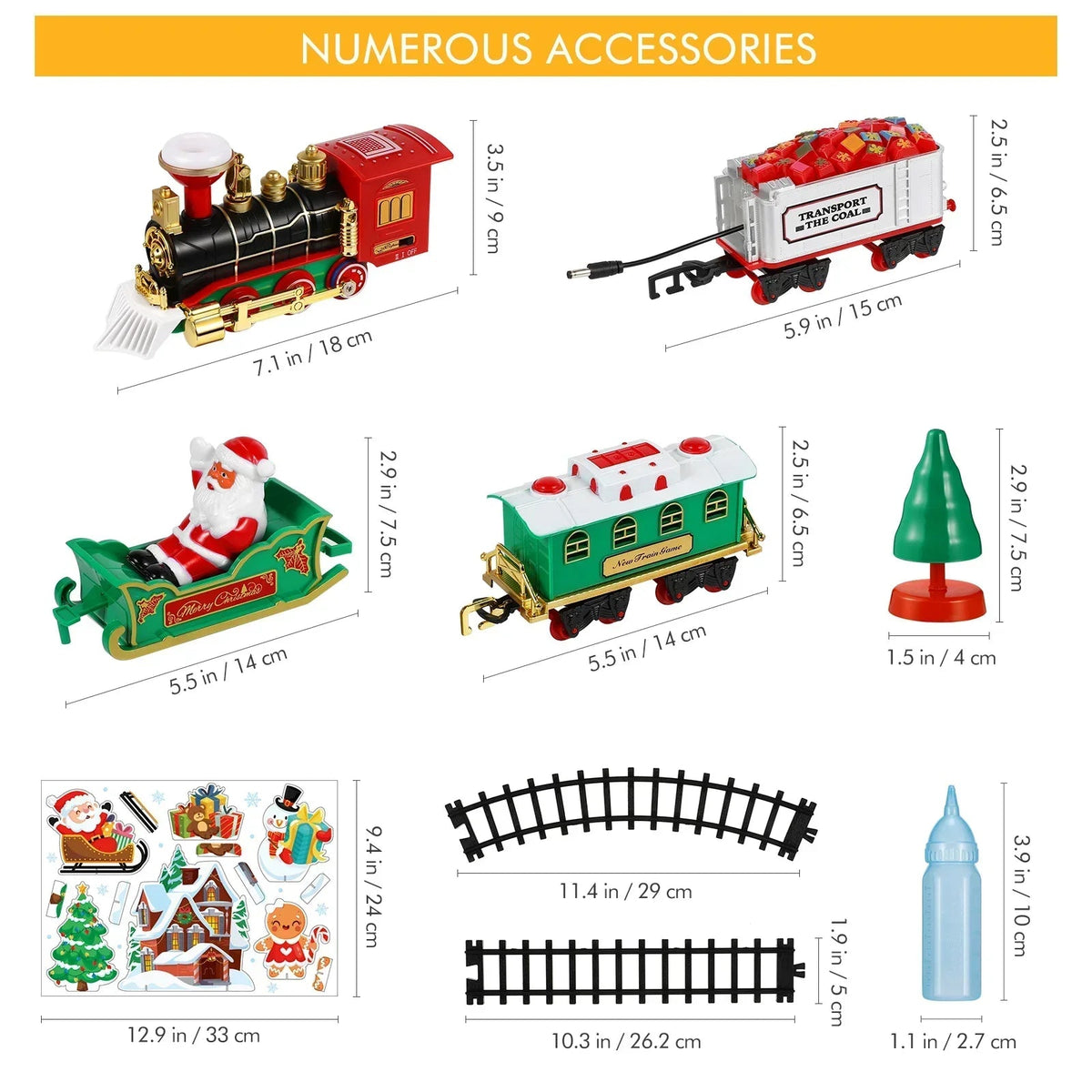 Festive Train Set | Electric Christmas Train with Smoke Effect & Lights | Interactive Play for Kids