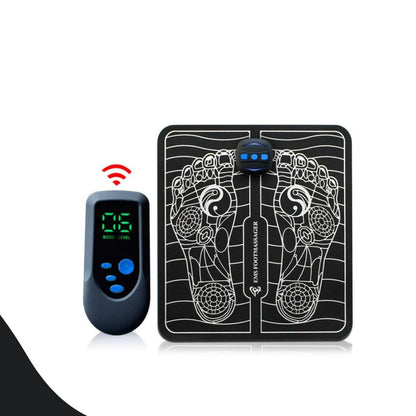 Rechargeable Foot Circulation Massager Mat with EMS Pulse Technology for Pain Relief & Muscle Recovery at Home or Office