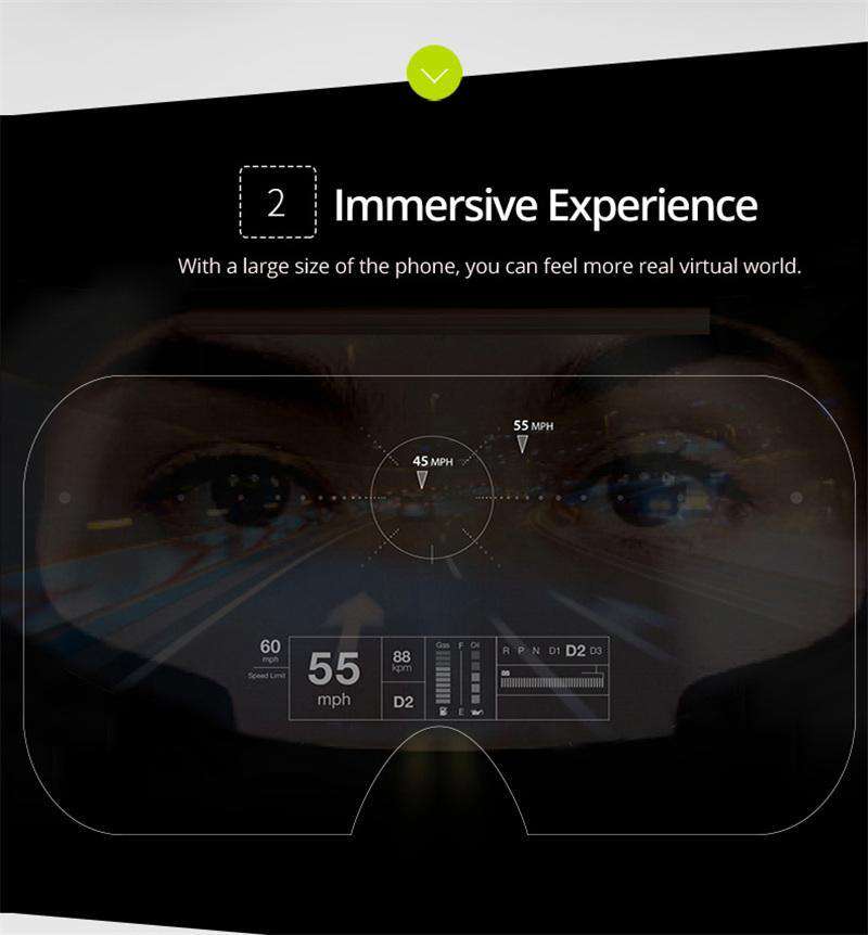 Mobile VR Headset for iPhone & Android 360° Immersive Video Gaming Movies Virtual Reality Viewer with Adjustable Straps & Padded Comfort