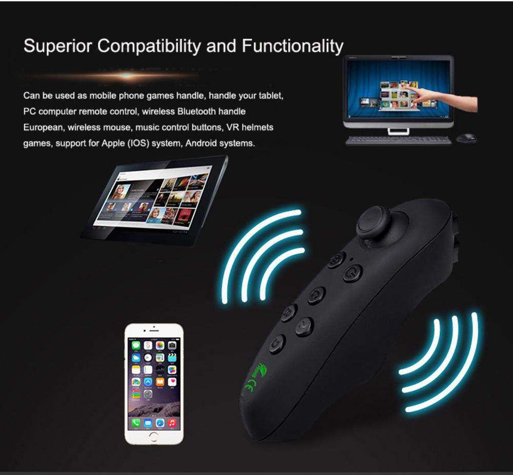 Mobile VR Headset for iPhone & Android 360° Immersive Video Gaming Movies Virtual Reality Viewer with Adjustable Straps & Padded Comfort
